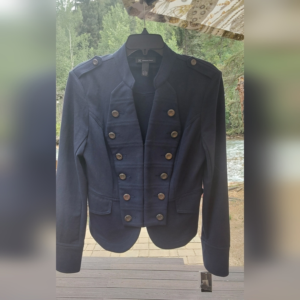 Military style jacket, navy